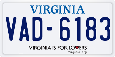 VA license plate VAD6183