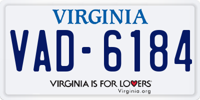 VA license plate VAD6184