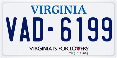 VA license plate VAD6199