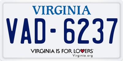 VA license plate VAD6237