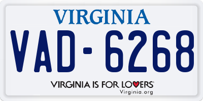 VA license plate VAD6268