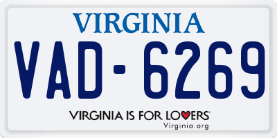 VA license plate VAD6269