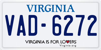 VA license plate VAD6272