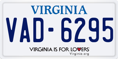 VA license plate VAD6295