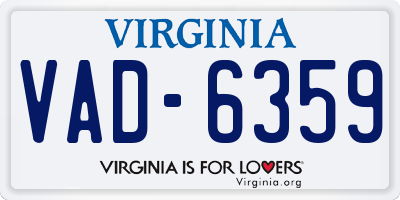 VA license plate VAD6359