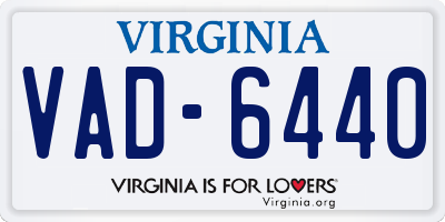 VA license plate VAD6440