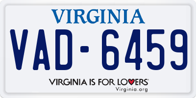 VA license plate VAD6459