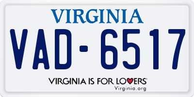 VA license plate VAD6517