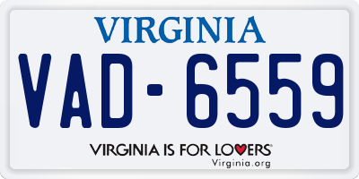 VA license plate VAD6559
