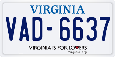 VA license plate VAD6637
