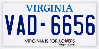 VA license plate VAD6656