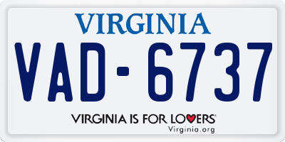 VA license plate VAD6737