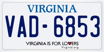 VA license plate VAD6853