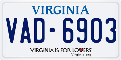 VA license plate VAD6903