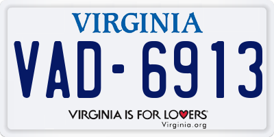 VA license plate VAD6913