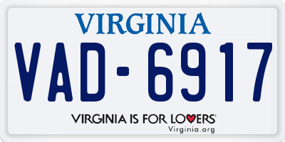 VA license plate VAD6917