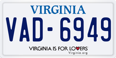 VA license plate VAD6949