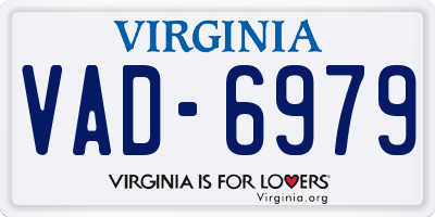 VA license plate VAD6979