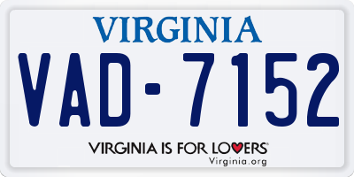 VA license plate VAD7152