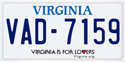 VA license plate VAD7159