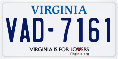 VA license plate VAD7161