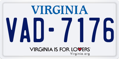 VA license plate VAD7176