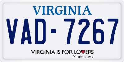 VA license plate VAD7267