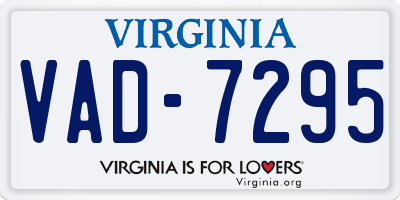 VA license plate VAD7295