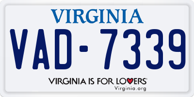 VA license plate VAD7339
