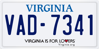 VA license plate VAD7341