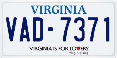 VA license plate VAD7371