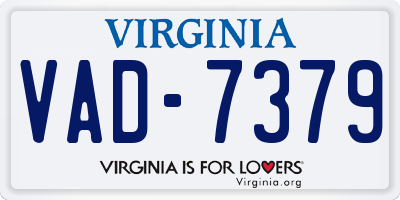 VA license plate VAD7379