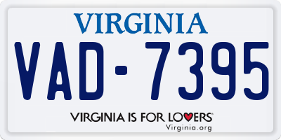 VA license plate VAD7395
