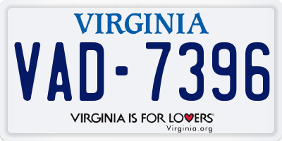 VA license plate VAD7396