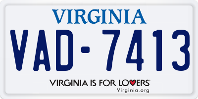 VA license plate VAD7413