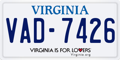 VA license plate VAD7426