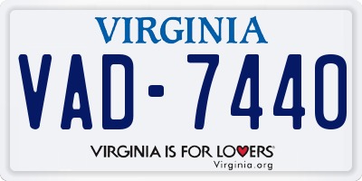 VA license plate VAD7440