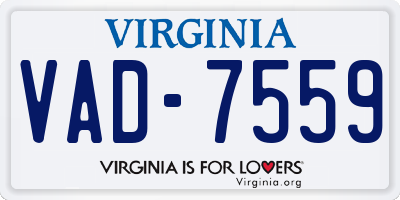 VA license plate VAD7559