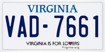VA license plate VAD7661