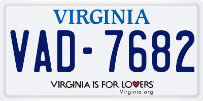 VA license plate VAD7682