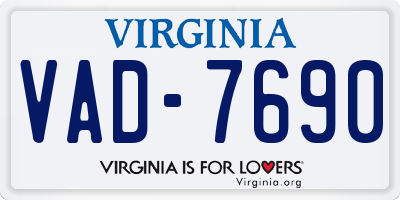 VA license plate VAD7690