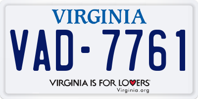 VA license plate VAD7761