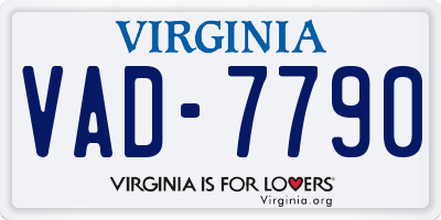 VA license plate VAD7790