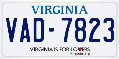 VA license plate VAD7823