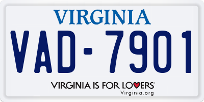 VA license plate VAD7901