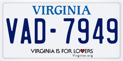 VA license plate VAD7949