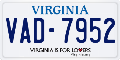 VA license plate VAD7952