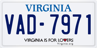 VA license plate VAD7971