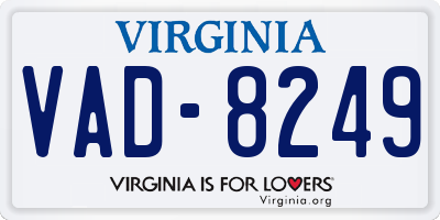 VA license plate VAD8249