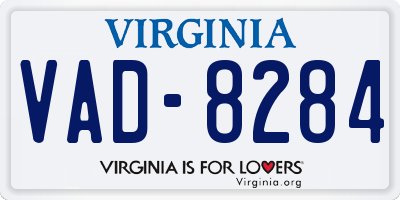 VA license plate VAD8284